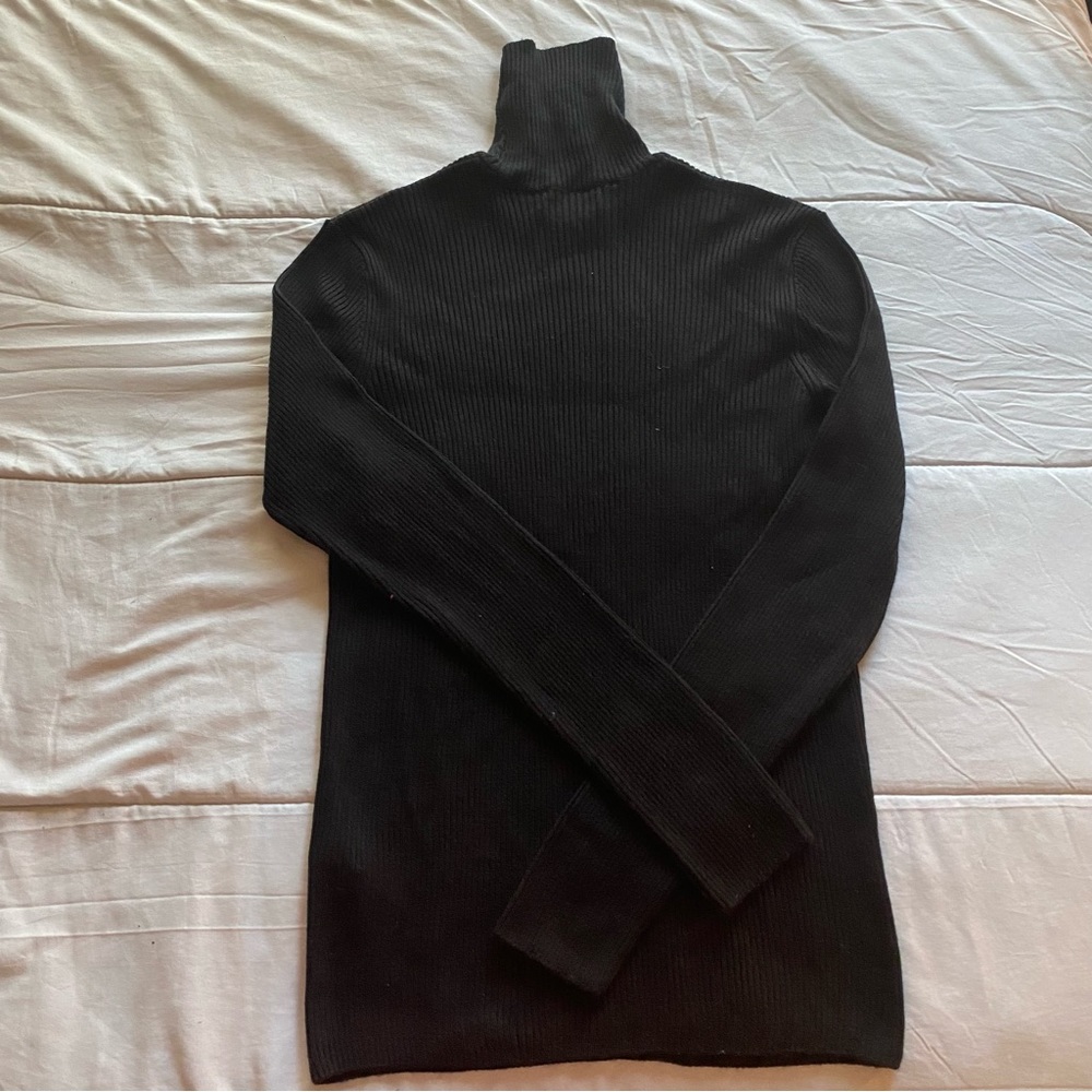 ASOS Women Black Turtle Neck Long Sleeve Size L